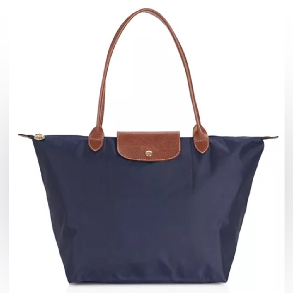 Longchamp Le Pliage Original Large Nylon Tote Bag in Navy Blue, New Without Tag - Picture 1 of 10